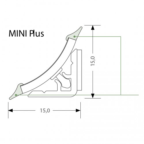 Плинтус Rehau Mini Plus, белый, L 4200