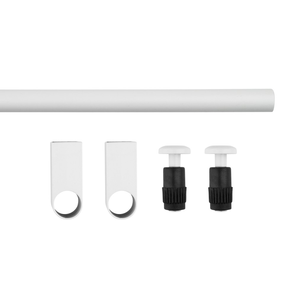 Комплект рейлинга модерн (2 держателя, 2 заглушки, труба диаметр 16 мм), белый SET-1000 WT