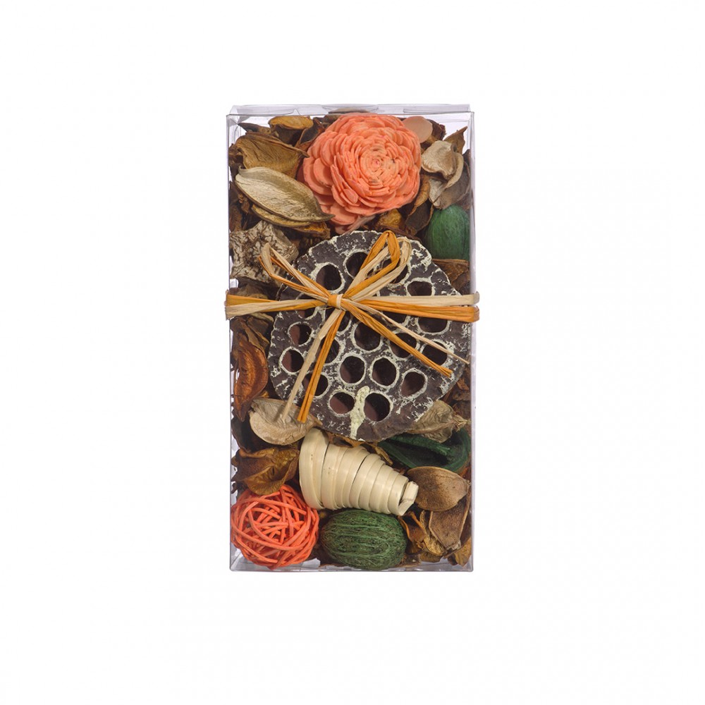Набор сухоцветов из натуральных материалов, с ароматом апельсина, Д200 Ш105 В60, короб