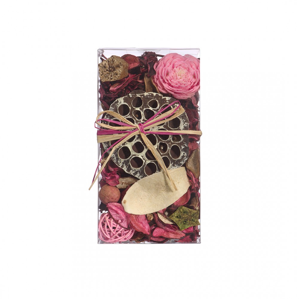 Набор сухоцветов из натуральных материалов, с ароматом розы, Д200 Ш105 В60, короб