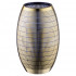 Декоративная ваза из стекла с золотым напылением, Д143 Ш143 В235, золотой