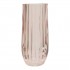Декоративная ваза из рельефного стекла, Д105 Ш105 В235, пудровый