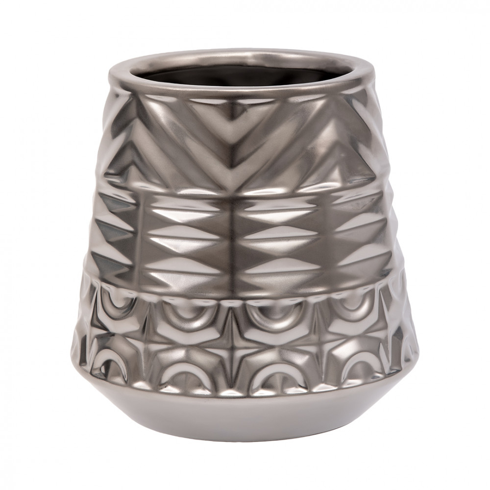 Декоративная ваза Орнамент, Д175 Ш175 В180, серебряный