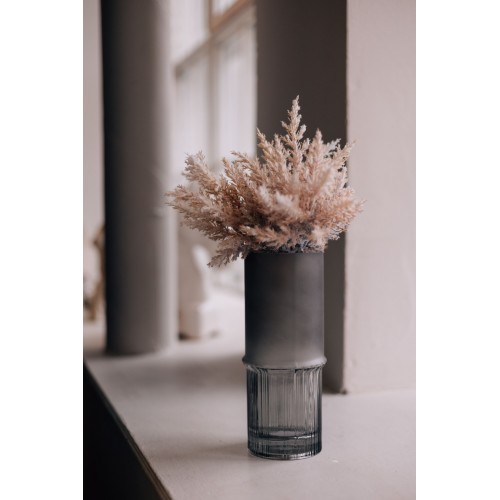 Декоративная ваза из комбинированного стекла, Д111 Ш111 В255, серый