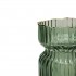 Декоративная ваза из рельефного стекла, Д120 Ш120 В190, зеленый