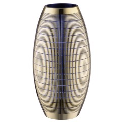 Декоративная ваза из стекла с золотым напылением, Д155 Ш155 В300, золотой