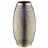 Декоративная ваза из стекла с золотым напылением, Д155 Ш155 В300, золотой