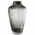 Декоративная ваза из дымчатого стекла, Д170 Ш170 В310, серый