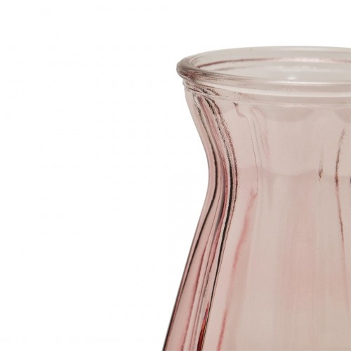 Декоративная ваза из стекла, Д120 Ш120 В185, пудровый
