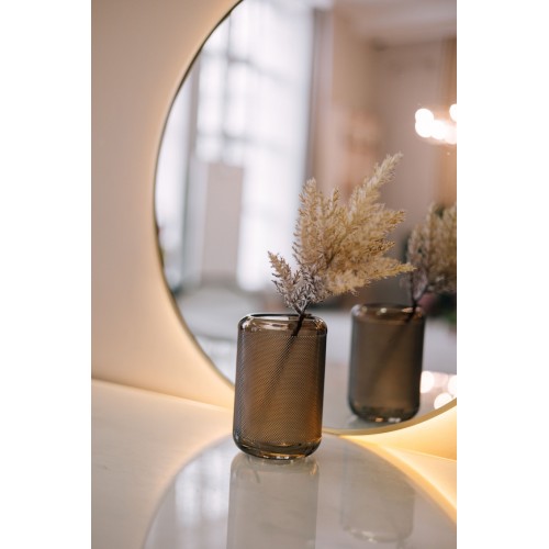 Декоративная ваза из стекла Цилиндр, Д100 Ш100 В150, коричневый