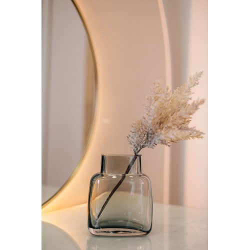 Декоративная ваза из стекла, Д127 Ш80 В147, серый