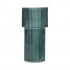 Декоративная ваза из рельефного стекла, Д95 Ш95 В200, синий
