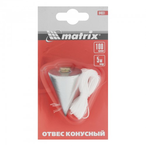 Отвес конусный, 100 г, шнур 5 м Matrix