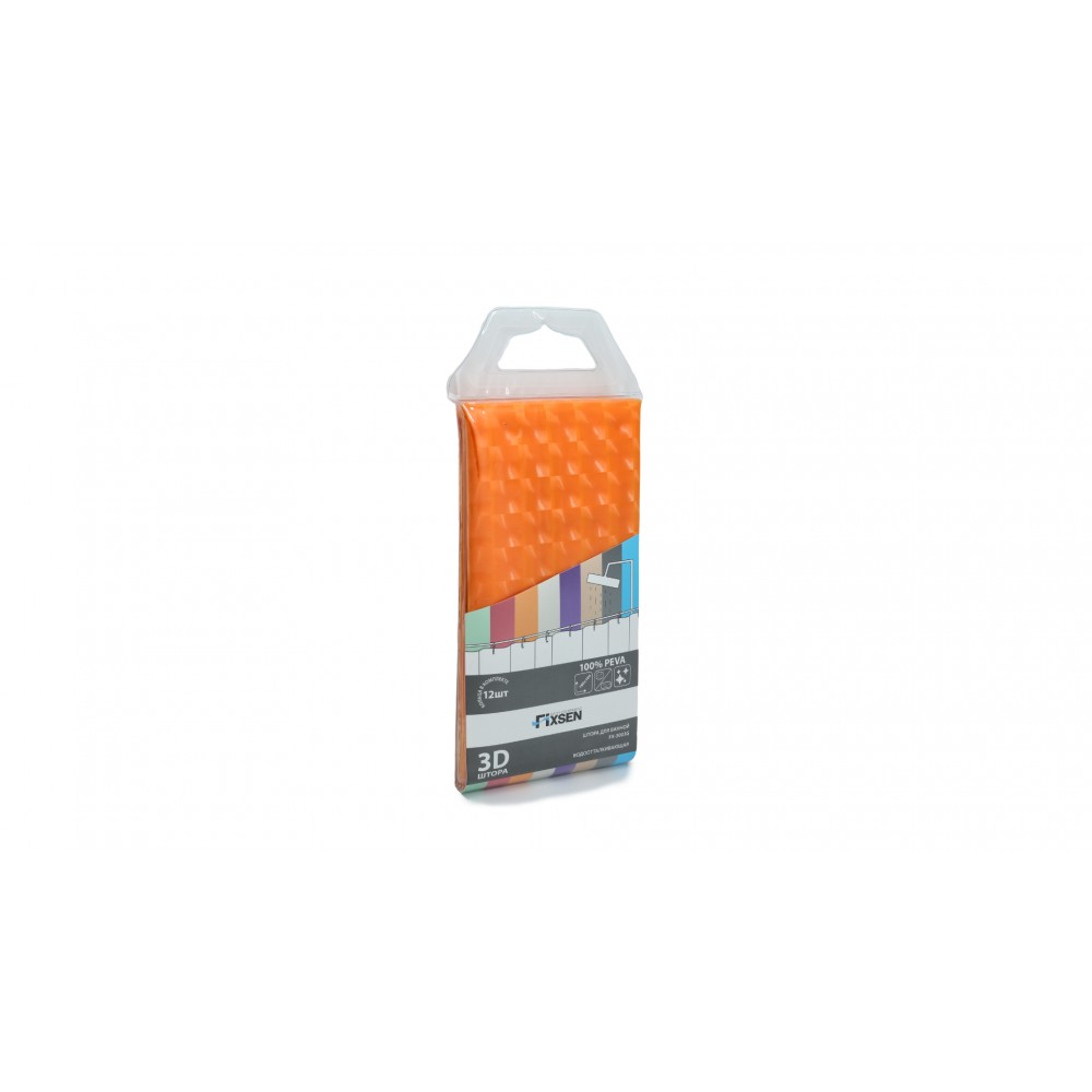 Шторка для ванной Fixsen FX-3003G оранжевая