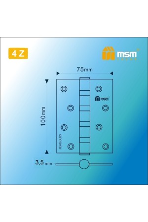 Петля латунная универсальная100 мм без колпачка 4Z