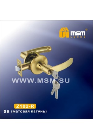Ручка защелка (фалевая) Z102-R Матовая латунь (SB)