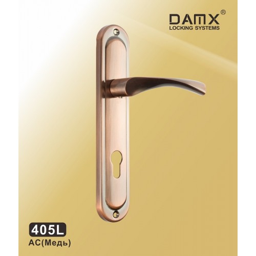 Ручка на планке DAMX 405L Медь (AC)