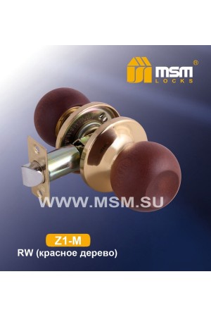 Ручка защелка (шариковая) Z1-M Красное дерево (RW)