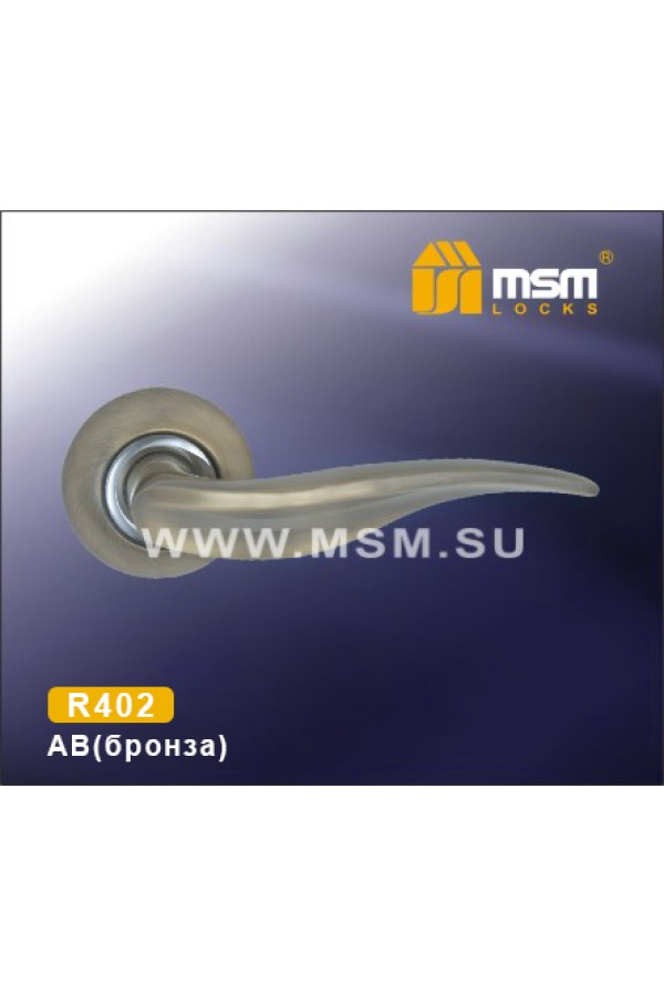 Ручка на круглой накладке R402 Бронза (AB)
