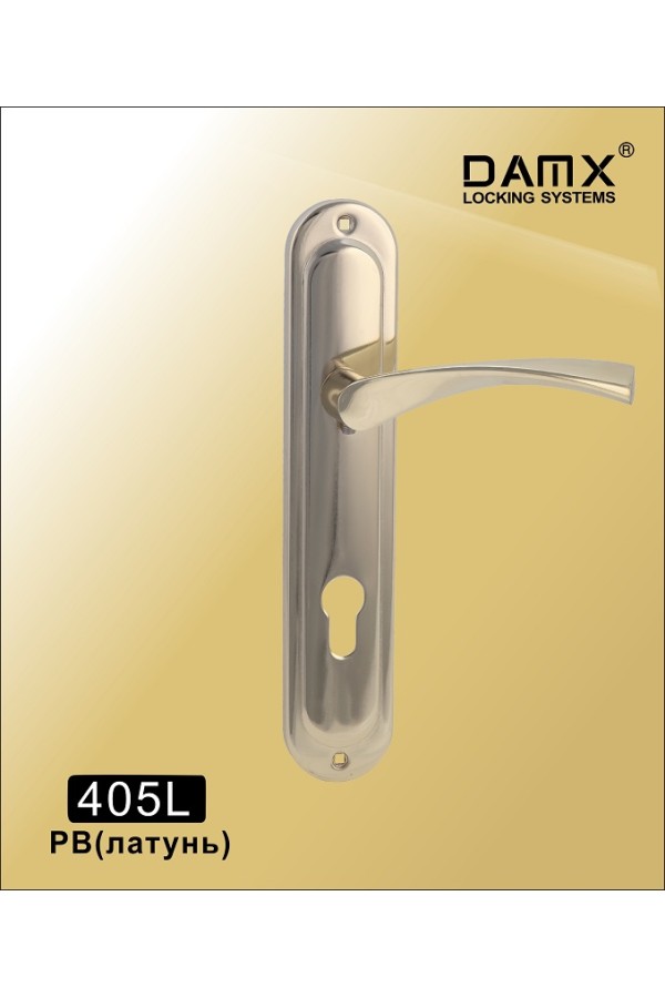 Ручка на планке DAMX 405L Полированная латунь (PB)