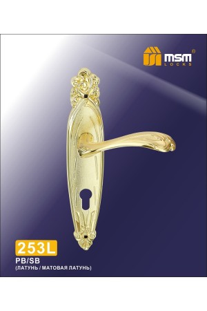 Ручка 253 L Полированная латунь / Матовая латунь (PB/SB)