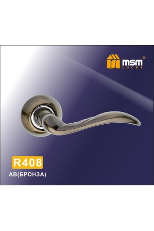 Ручка на круглой накладке R408 Бронза (AB)