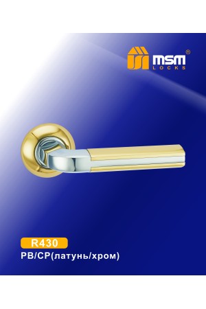 Ручка на круглой накладке R430 Полированная латунь / Хром (PB/CP)