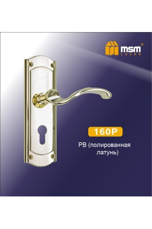 Ручка на планке Модель 160P Полированная латунь (PB)