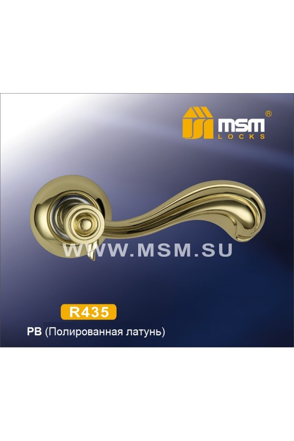 Ручка на круглой накладке R431 Полированная латунь (PB)