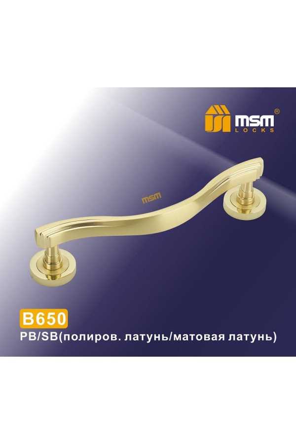 Ручка скоба B650 Полированная латунь / Матовая латунь (PB/SB)