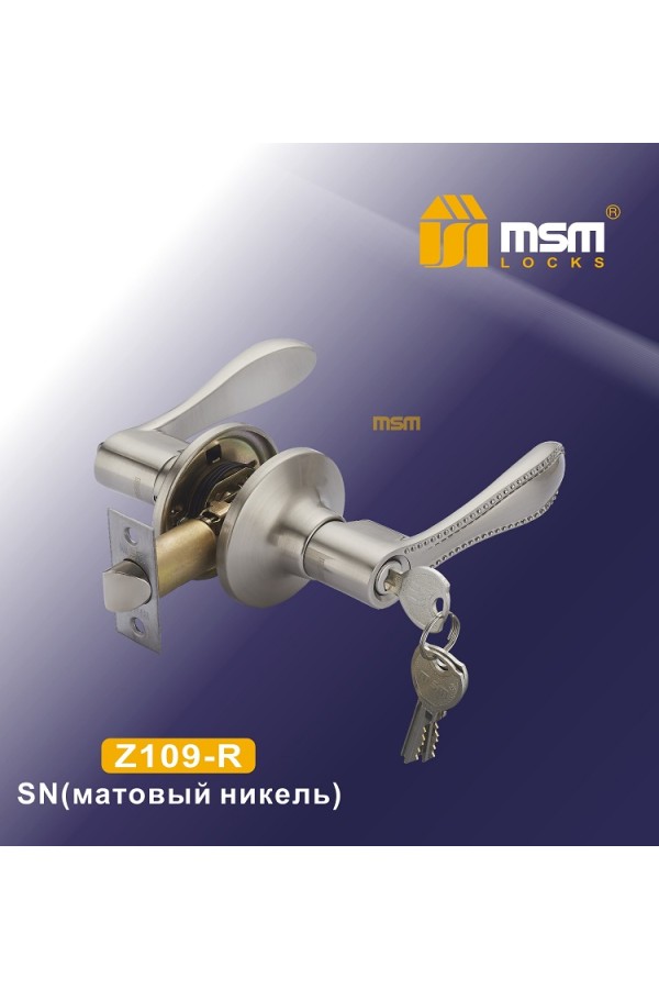 Ручки защелки (фалевые) Z109-R Матовый никель (SN)