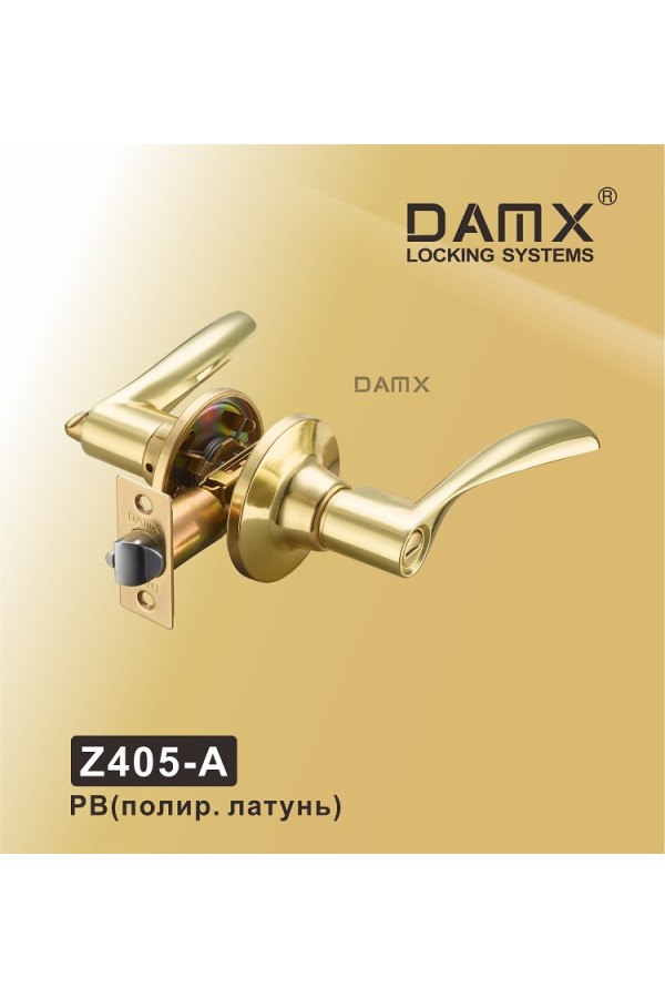 Ручка защелка DAMX Z405-A Blister Полированная латунь (PB)