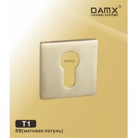 Дверные ручки на квадратной накладке DAMX