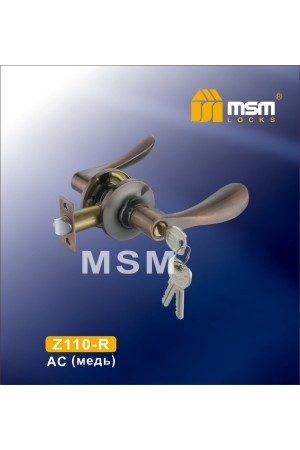Ручка защелка (фалевая) Z110-R Медь (AC)