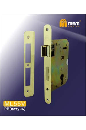 Замок врезной ML55V Полированная латунь (PB)