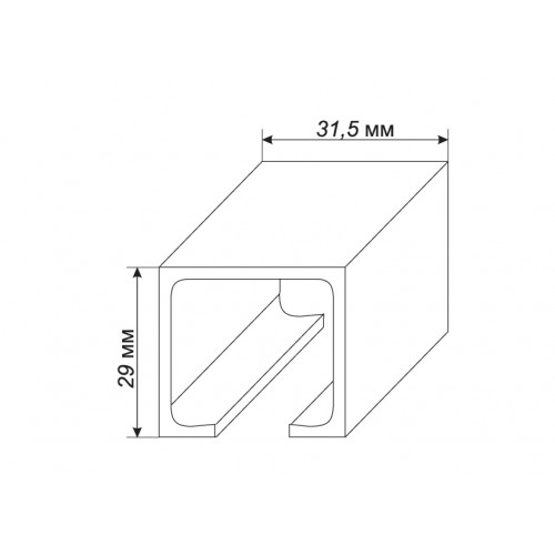 Направляющая верхняя для раздвижных дверей N1 (3 метра)