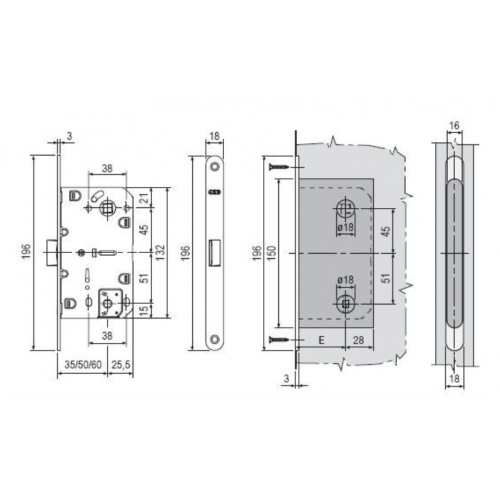 Замок магнитный AGB Mediana Polaris WC AB