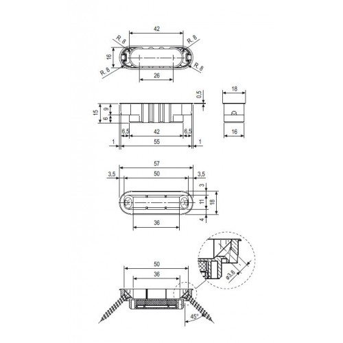 Замок магнитный AGB Mediana Polaris WC AB