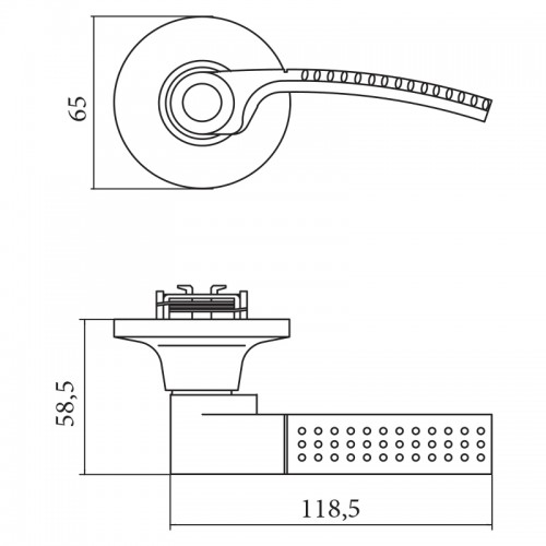 Ручка защелка Palladium 3903 CP PS