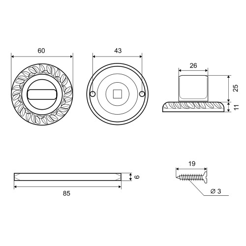 Накладка фиксатор Palladium D AB BK