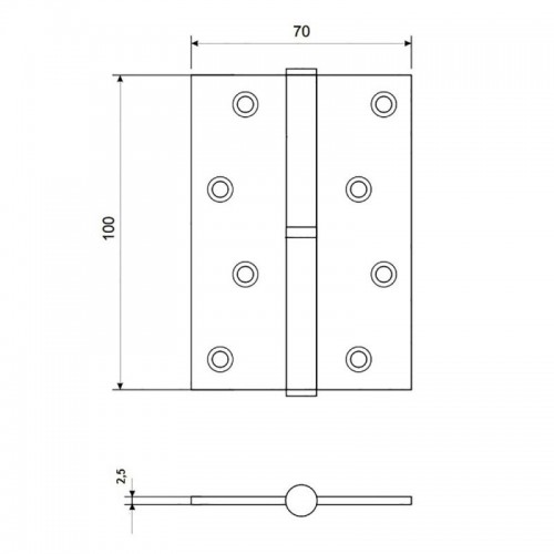 Петля дверная Palladium N 613-4