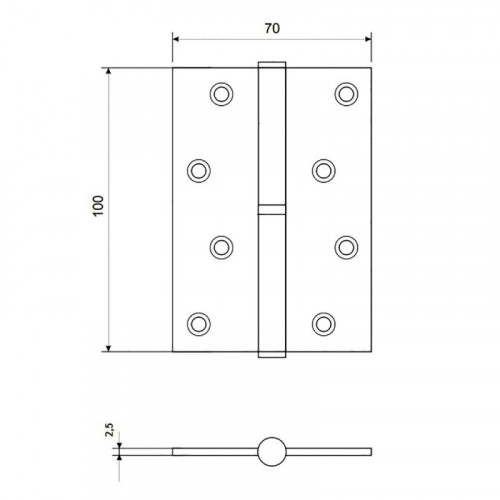 Петля дверная Palladium N 613-S-4