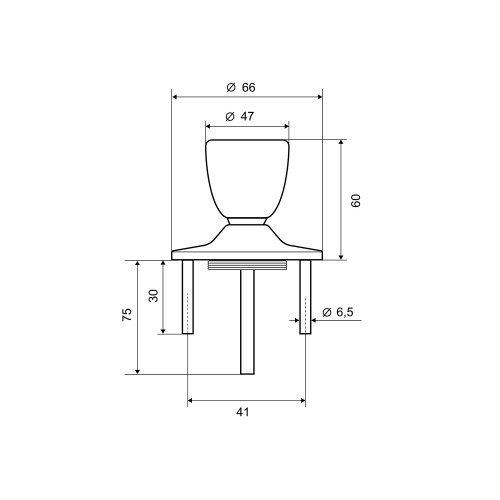 Ручка защелка Yale YB 5111 PS US3 PB