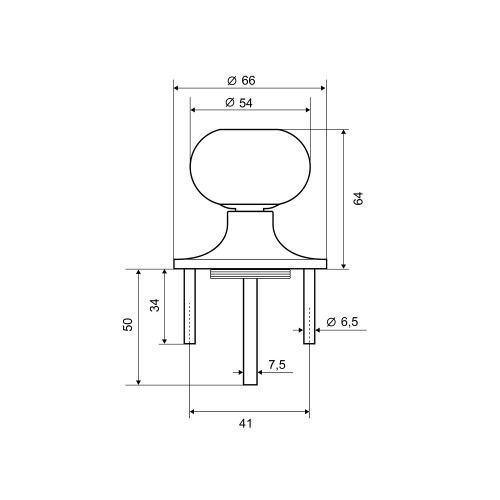 Ручка защелка INKU 3020 A PS