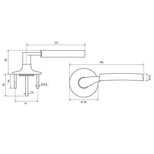 Ручка защелка INKU 821 PC PS