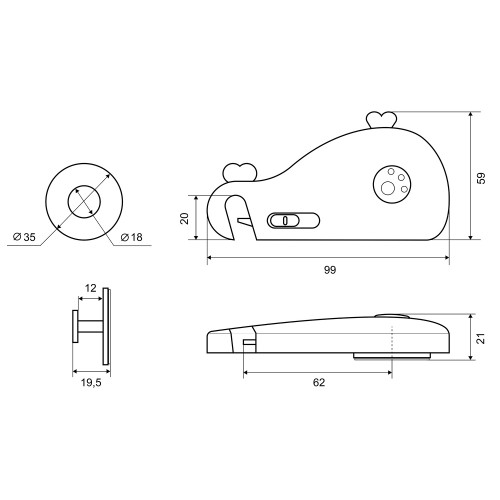 Блокиратор универсальный PALLADIUM BS 47.02 белый