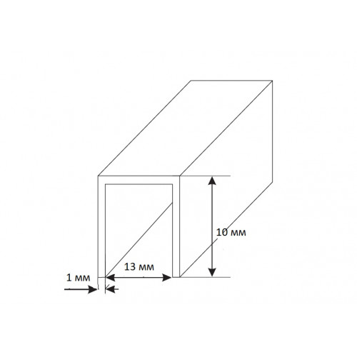 Направляющая нижняя для раздвижных дверей N4 (1 метр)
