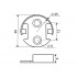 Держатель для трубы 25 мм Palladium JF-07 CP (2 шт.)