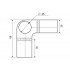 Соединитель 3-х труб угловой Palladium JF-16 CP