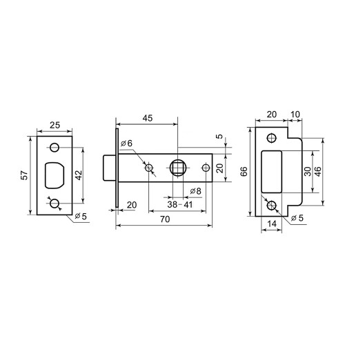 Комплект для двери Фабрика замков FZ SET 10L 100 SN